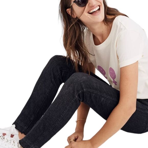 Madewell 10” High Rise Skinny Jeans Drop Hem Mosby sz 26 - Picture 2 of 11